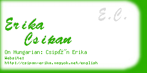 erika csipan business card